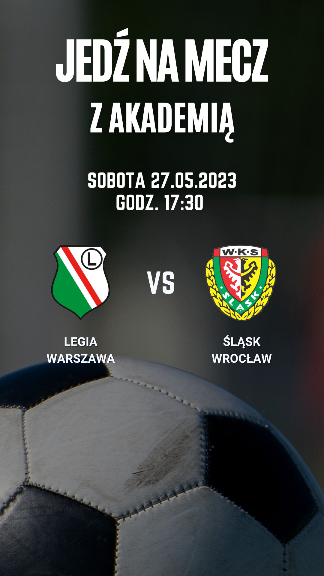 Read more about the article Jedź na mecz Legia VS Śląsk