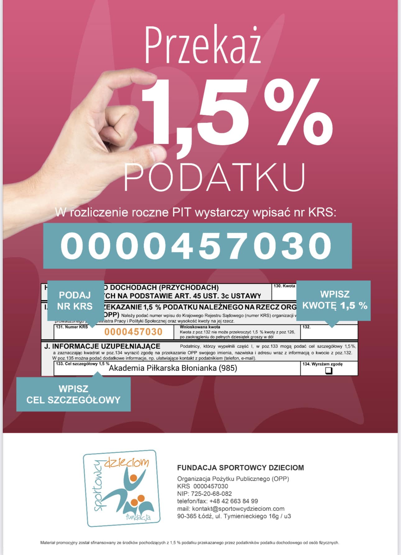 Read more about the article Twoje 1,5% ma znaczenie